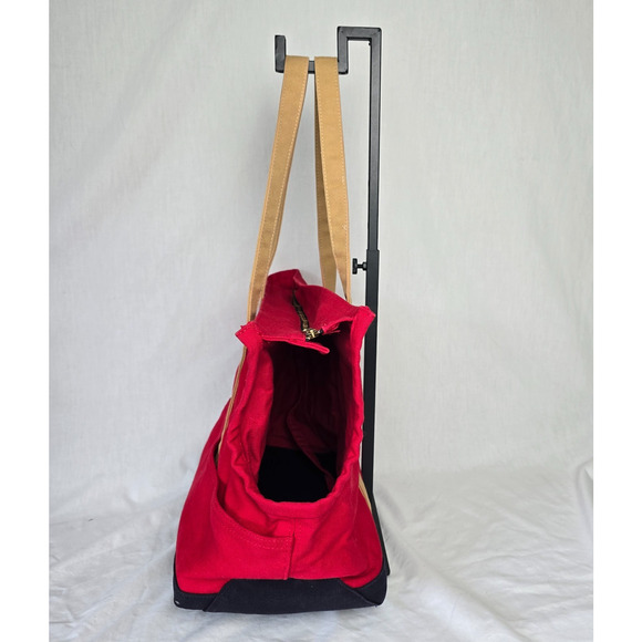 Love Thy Beast Pet Carrying Tote Medium Red & Blue & Tan - Picture 6 of 16